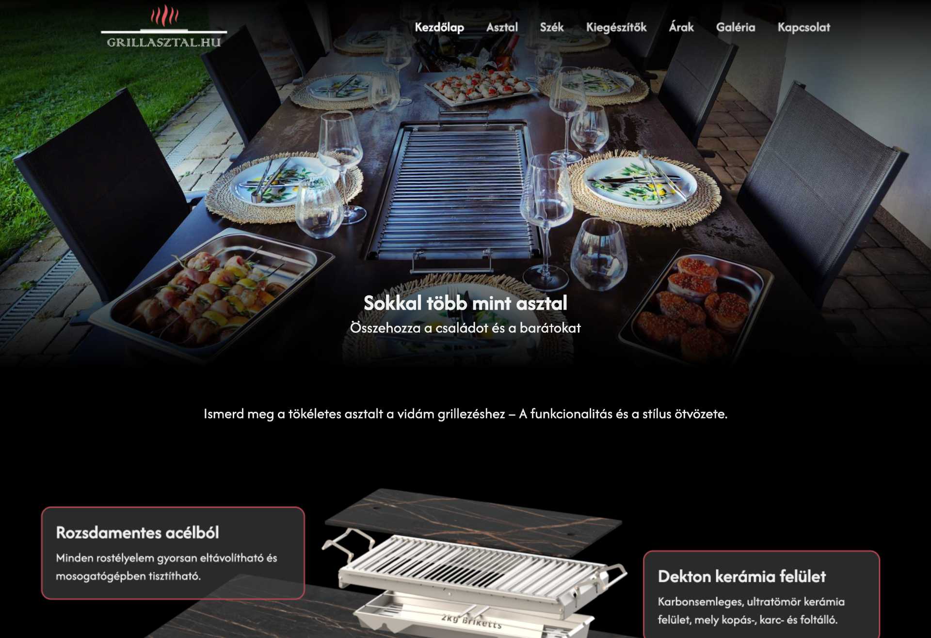 Grillasztal - Weboldal - edigru - egyedi téma