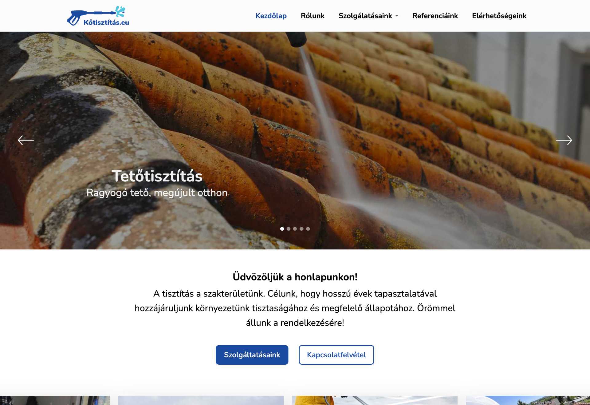 Kőtisztítás - Weboldal