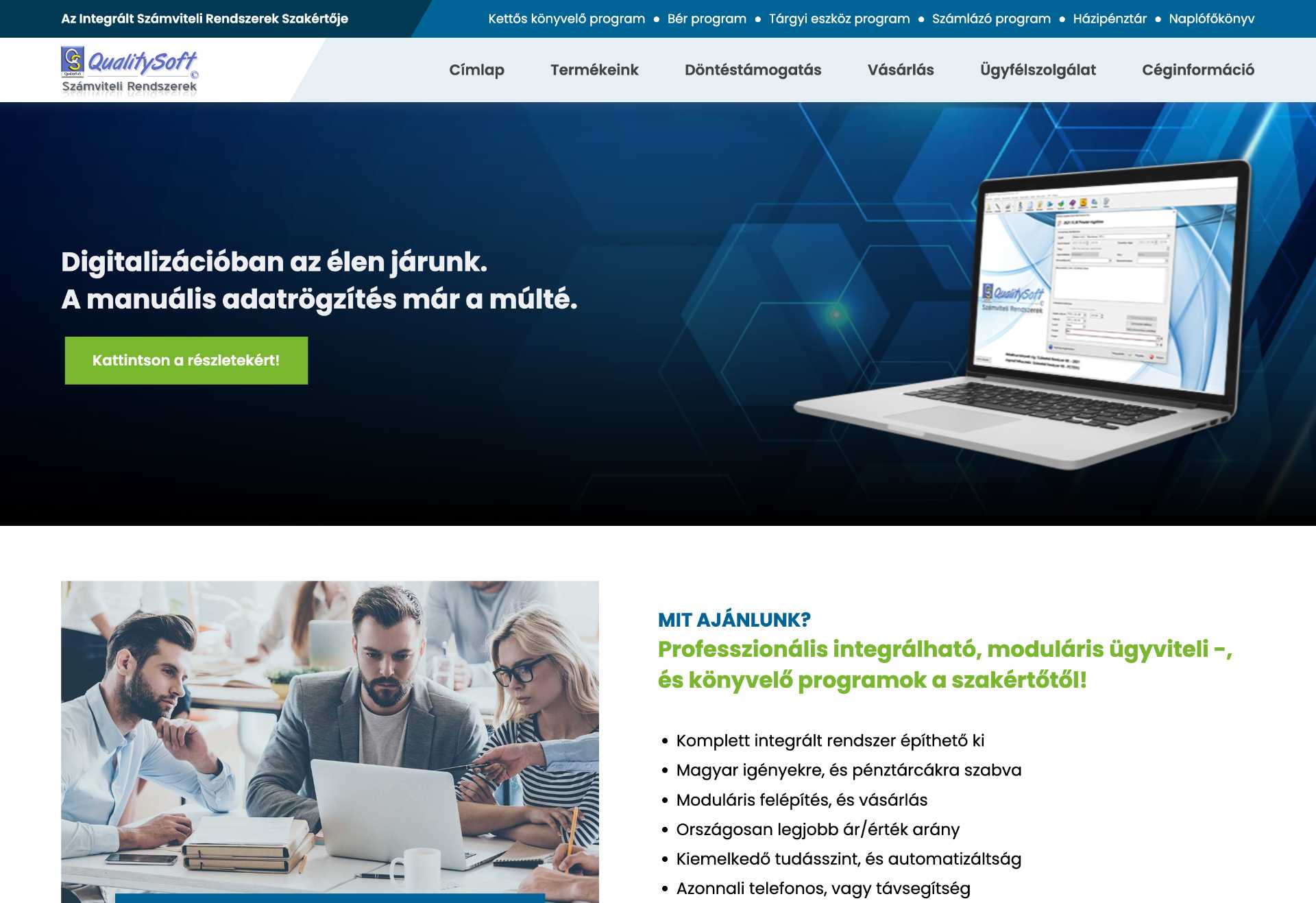 QualitySoft - Számviteli Rendszer Kft. - Weboldal