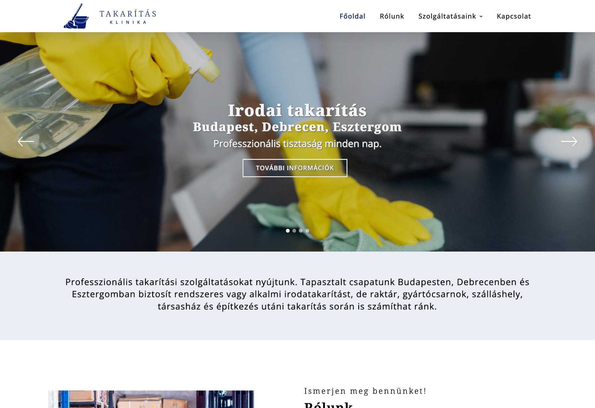 Takarítás Klinika - Weboldal