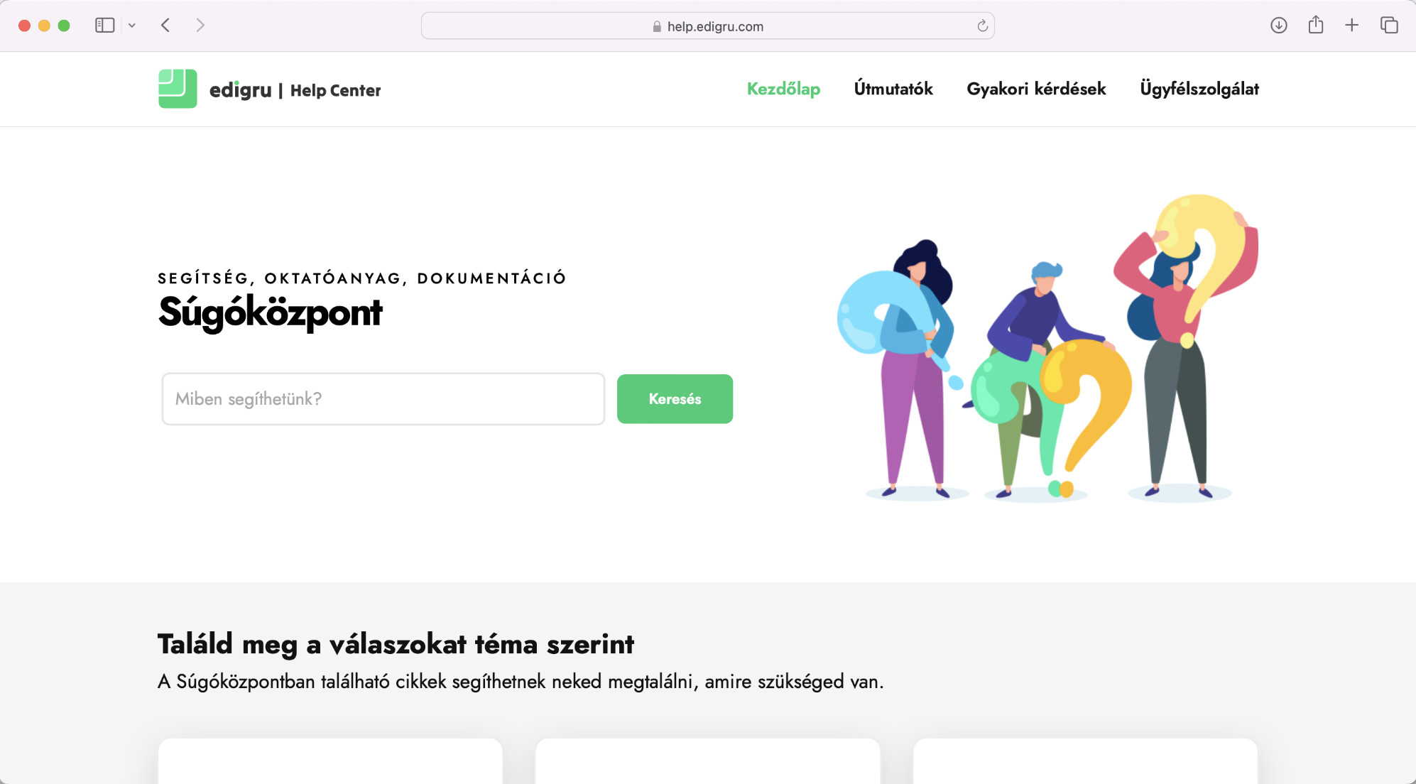 Súgóközpont - Támogatás, oktatóanyagok - edigru weboldalkészítő rendszer