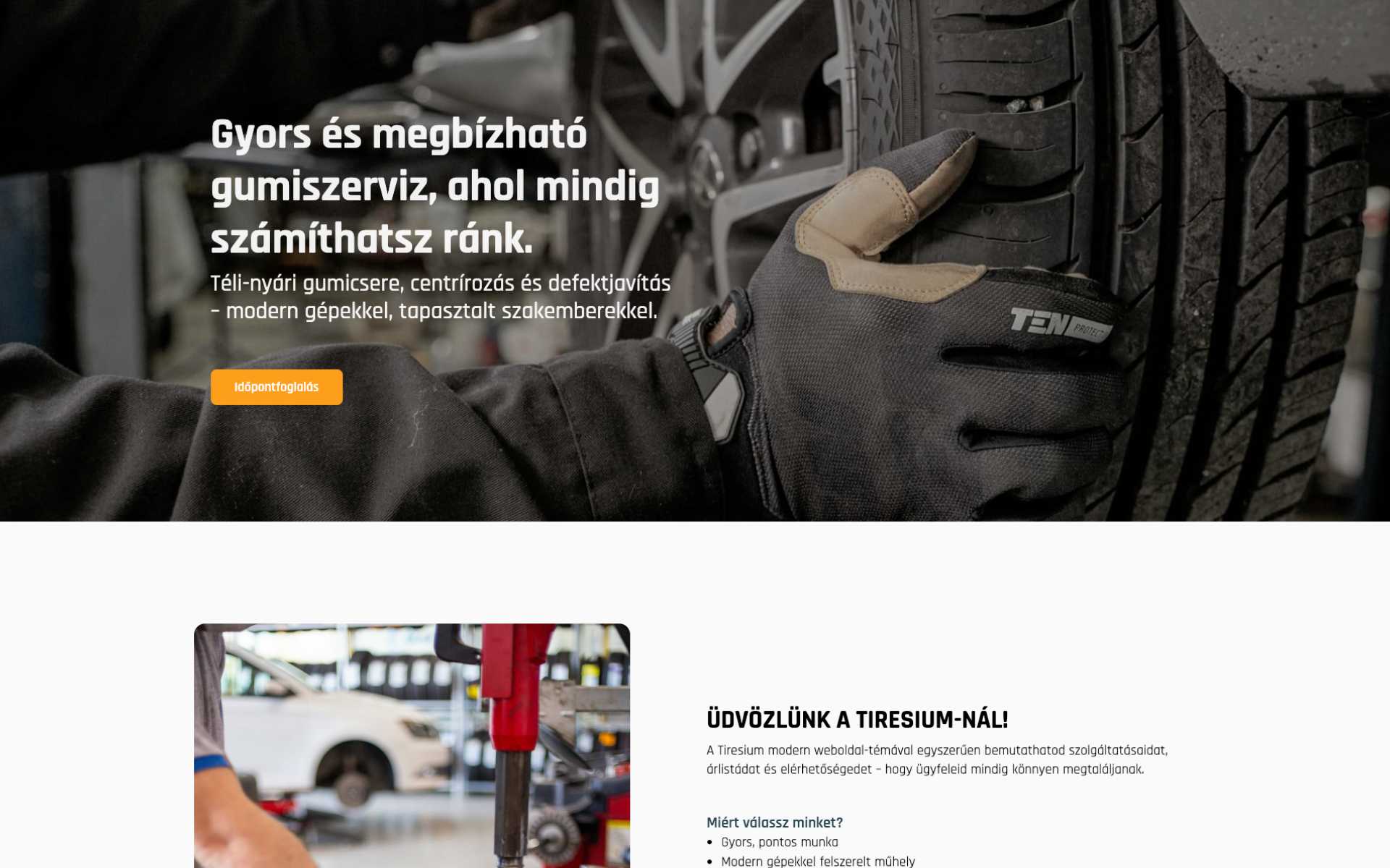 Tiresium gumiszerviz téma - Bevezető - Autóápolás | edigru weboldalkészítő rendszer