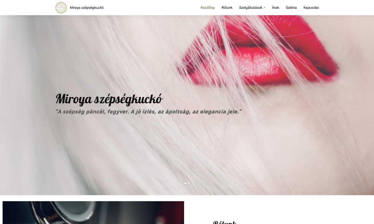 Miroya szépségkuckó - Szépségápolás kategória - Témák - edigru weboldalkészítő rendszer