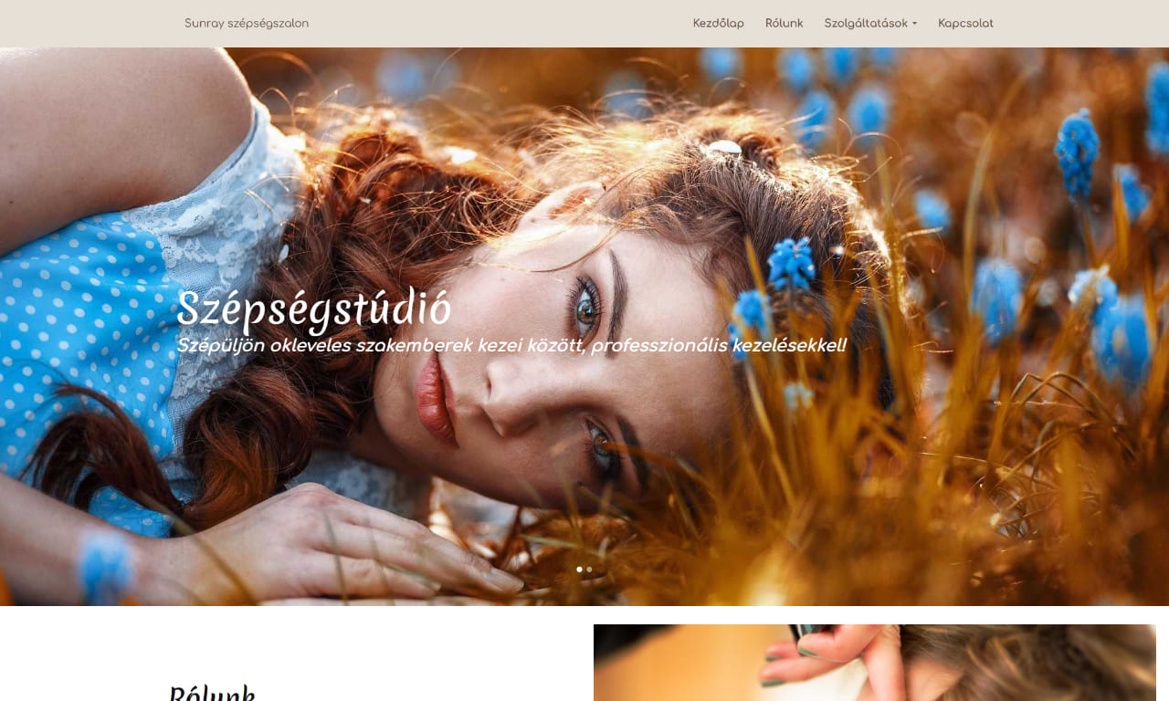 Sunray szépségszalon - Szépségápolás kategória - Témák - edigru weboldalkészítő rendszer